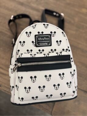 Loungefly Disney White Mickey Backpack